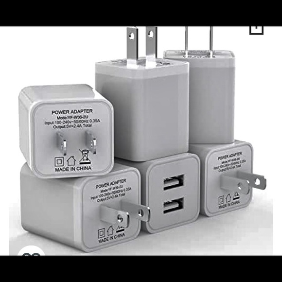 6Pack USB Wall Charger, iGENJUN 2.4A Phone Charger Dual USB Port - Picture 1 of 7
